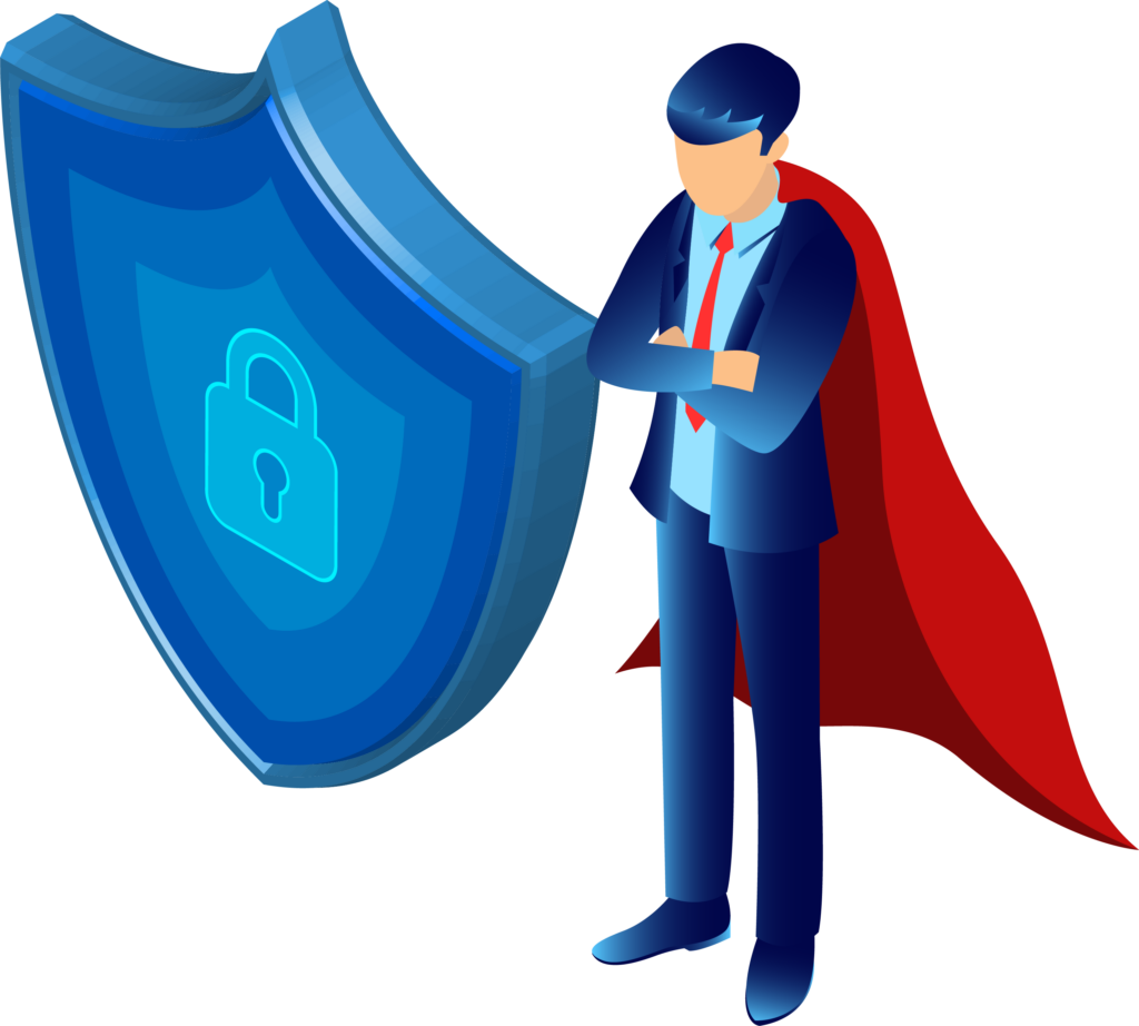 Superhero DPO human character illustration