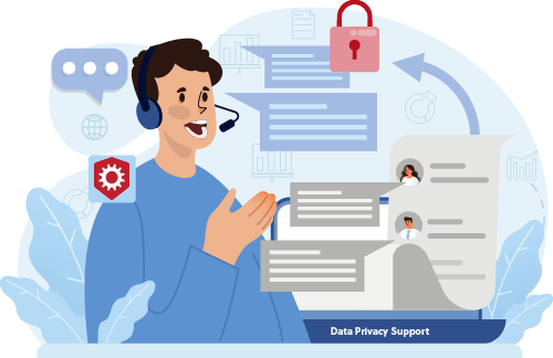 Data Privacy Support Illustration
