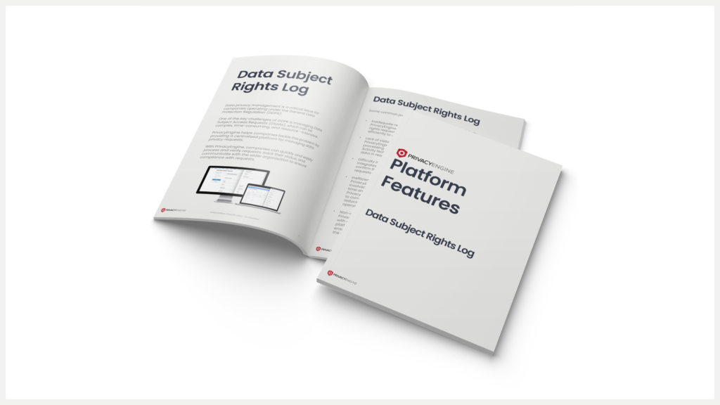 Data Subject Rights Log PrivacyEngine Brochure
