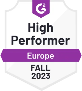 G2 High Performer in Europe Fall 2023 PrivacyEngine Badge