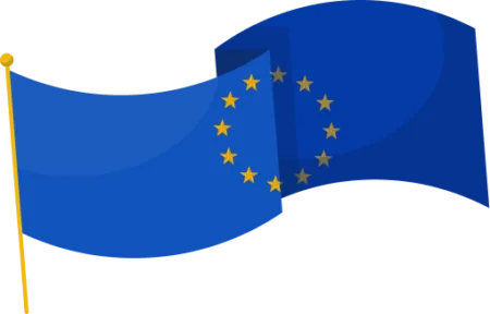 Title ''Demonstrating Compliance to EU Customers'' with map of EU graphic on the right