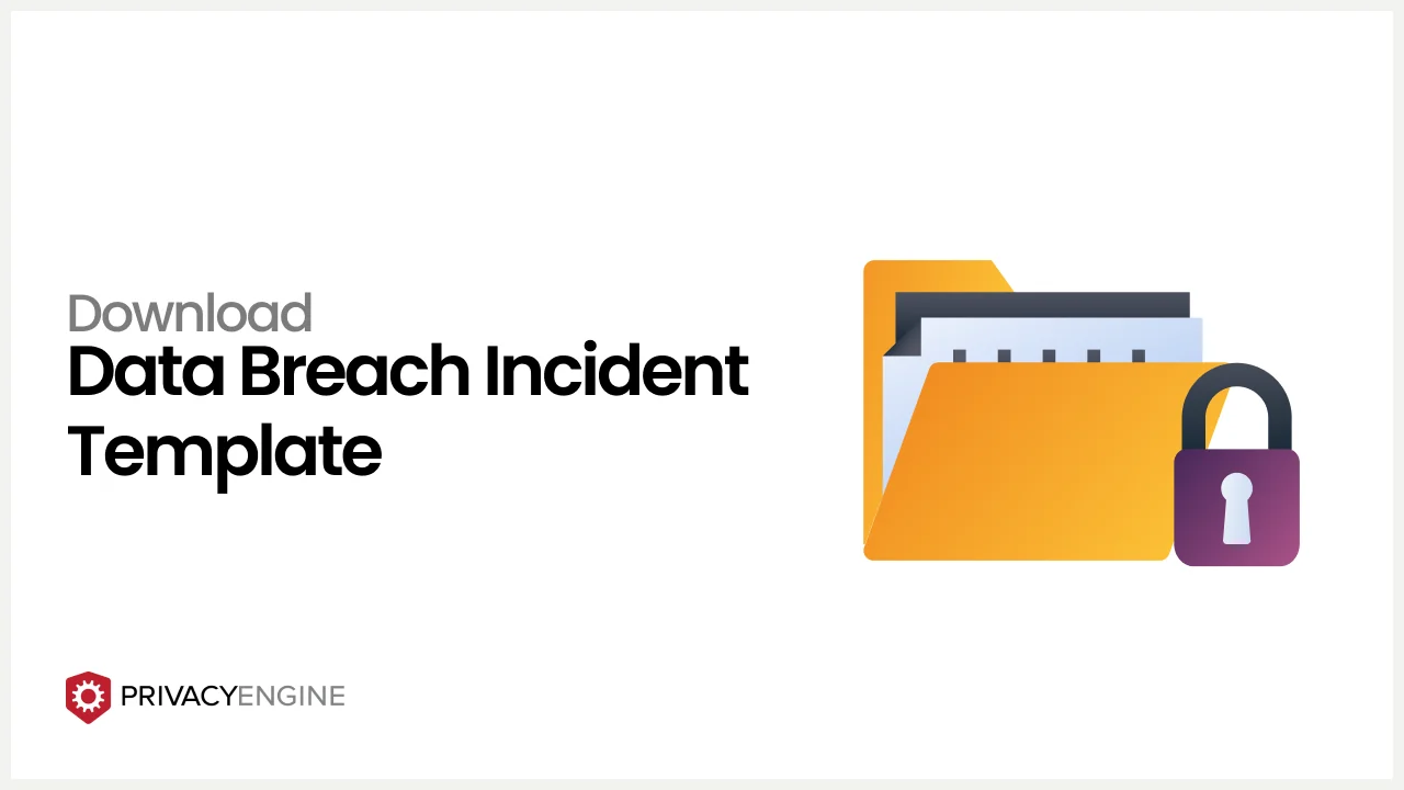Title ''Data Breach Incident Form'' with folder graphic to the right