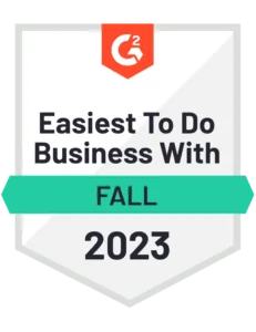 G2 Easiest To Do Business With Fall 2023 PrivacyEngine Badge