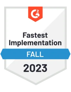 G2 Fastest Implementation Fall 2023 PrivacyEngine Badge