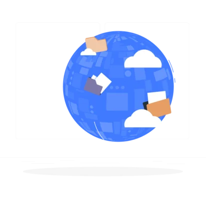 Earth and document graphic