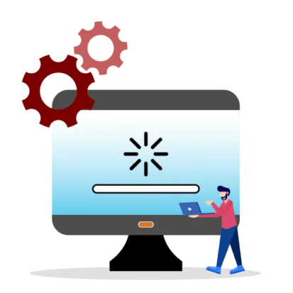 Laptop update graphic