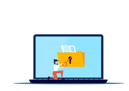 Laptop security graphic