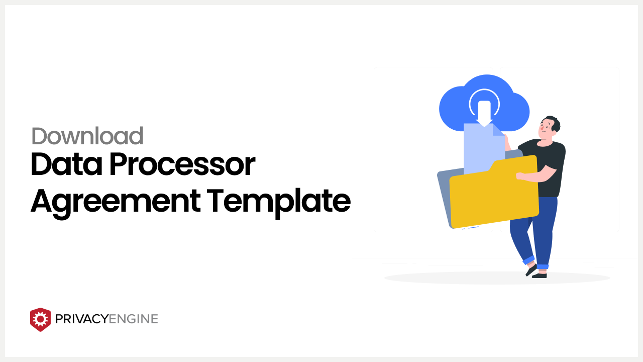 Title ''Data Processor Agreement Template'' with a folder graphic