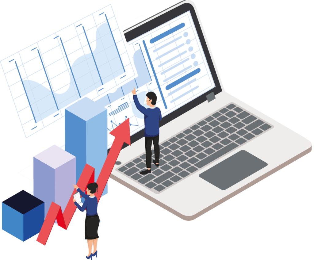 The European Financial Reporting Advisory Group Concept with human characters in laptop