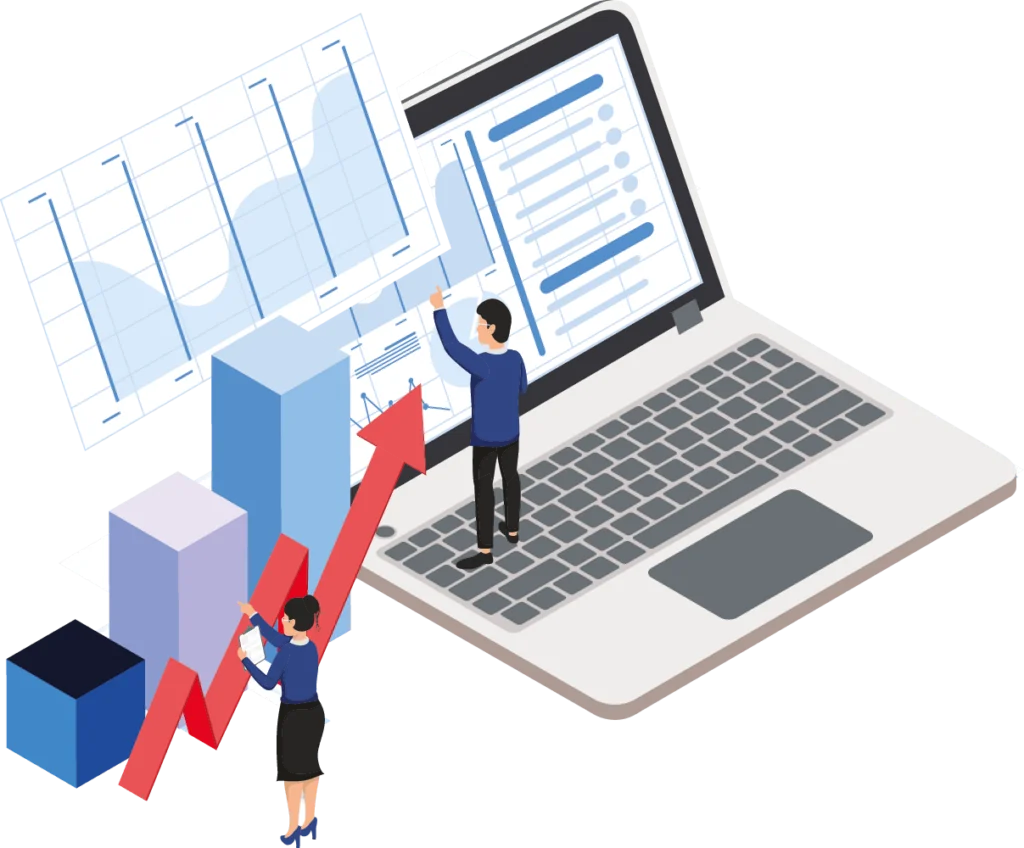 The European Financial Reporting Advisory Group Concept with human characters in laptop