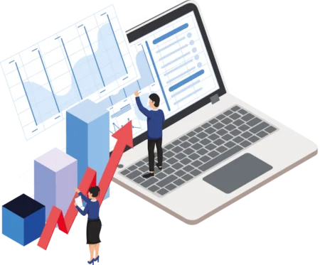 The European Financial Reporting Advisory Group Concept with human characters in laptop