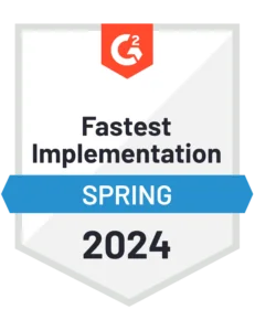 Fastest Implementation Spring 2024 PrivacyEngine G2 Badge