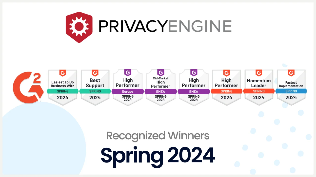 PrivacyEngine's G2 Awards Spring Badges