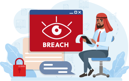 Arabian character working in Data Protection Office